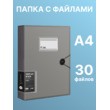 Папка с файлами А4 30л серая (С0030-702)